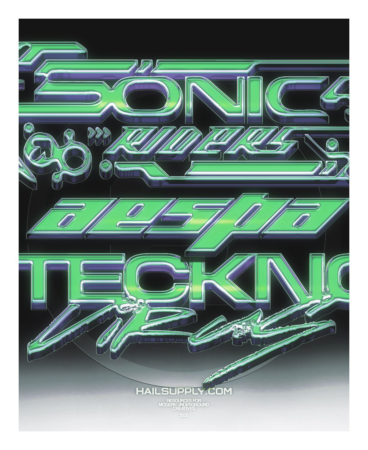 FREE 3D PHOTOSHOP CHROME TEXT EFFECT product image (2)