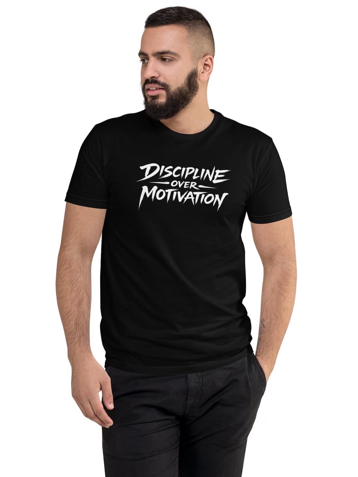 Leopard Mentality™ Discipline Over Motivation Graphic Streetwear T-Shirt product image (4)