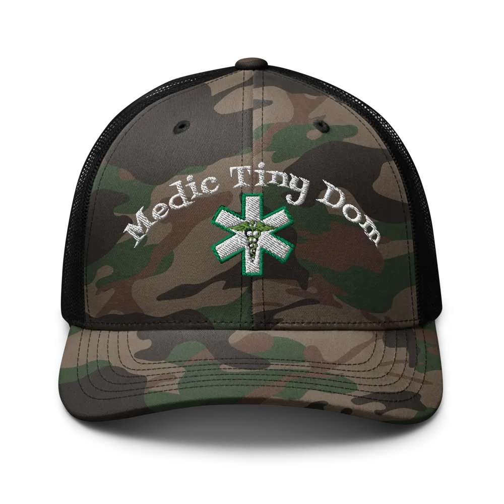 "Medic Tiny Dom" Camo Trucker Hat product image (1)