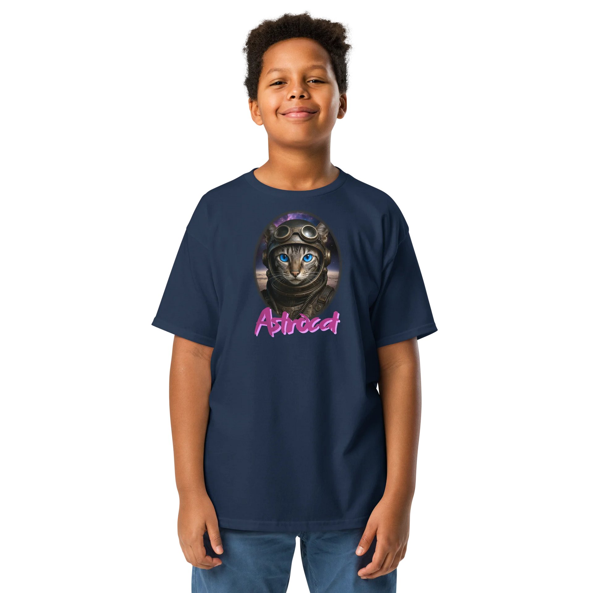 Astrocat, youth model, classic t-shirt product image (15)