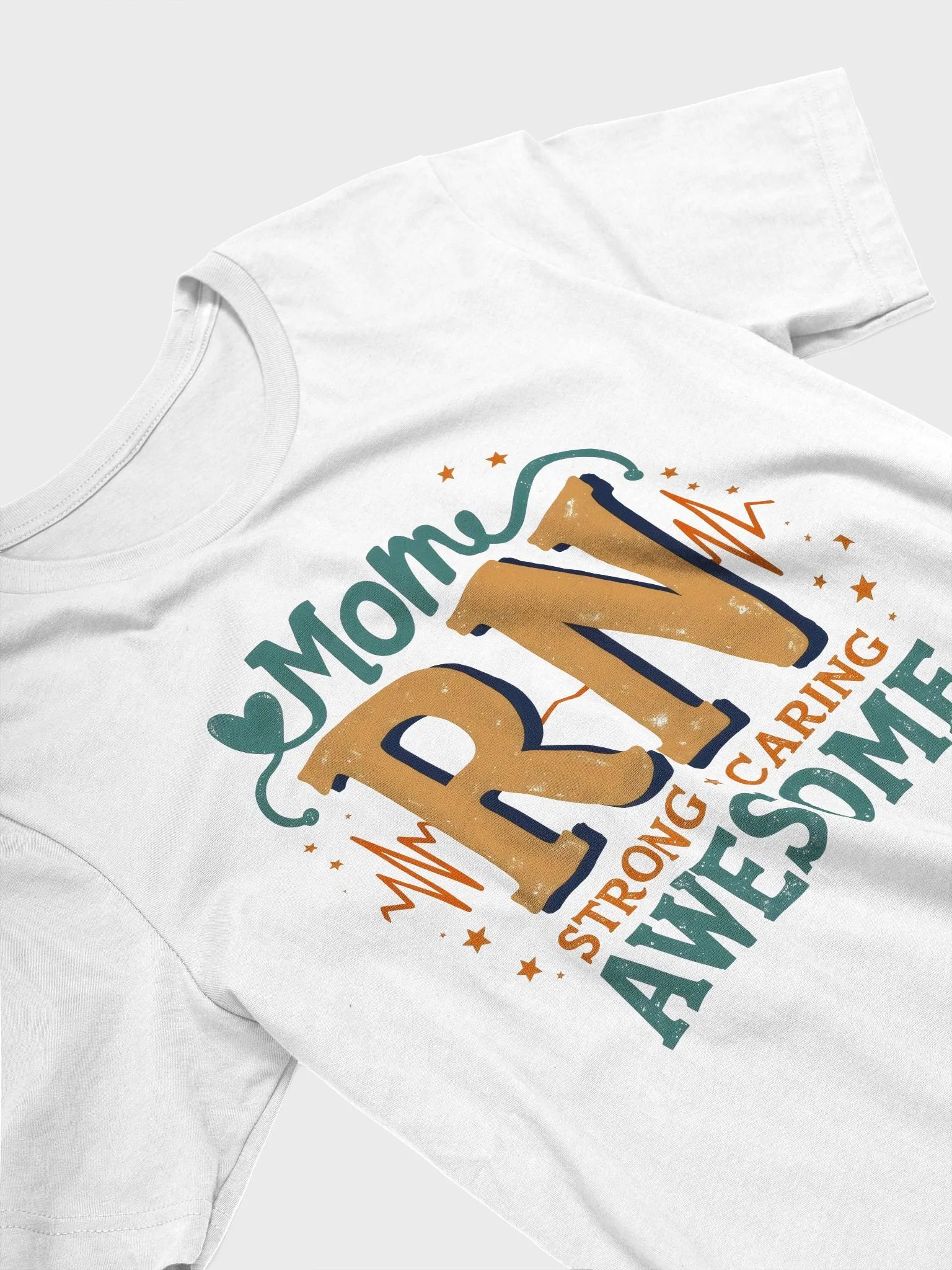 Mom RN, Strong, Caring, Awesome T-Shirt product image (8)