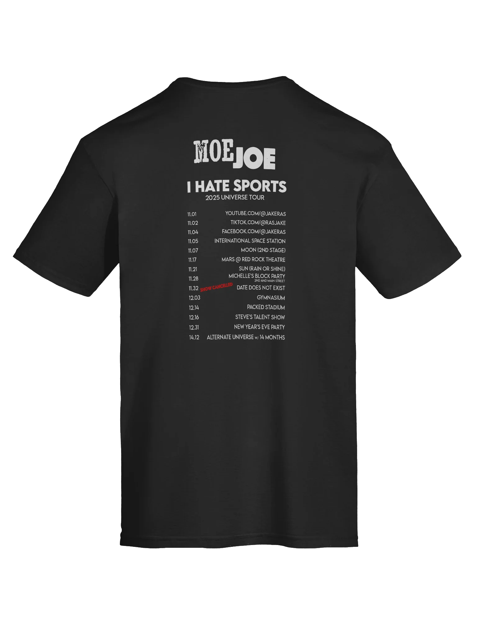 MoeJoe "I Hate Sports" 2025 Tour shirt product image (11)