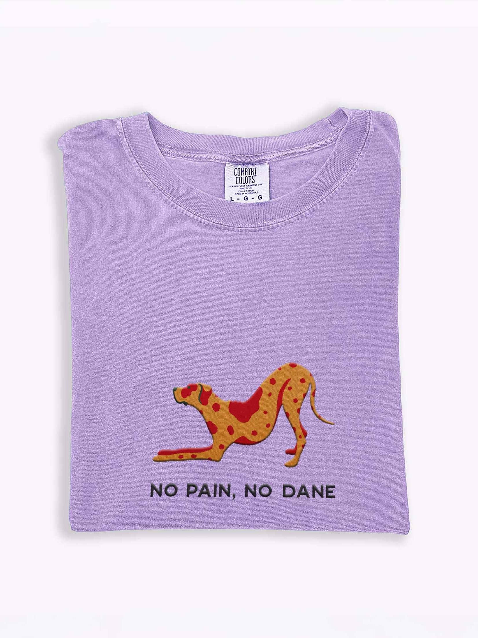 No Pain, No Dane T-Shirt(Embroidered) of a Great Dane(Chocolate Merle) product image (1)