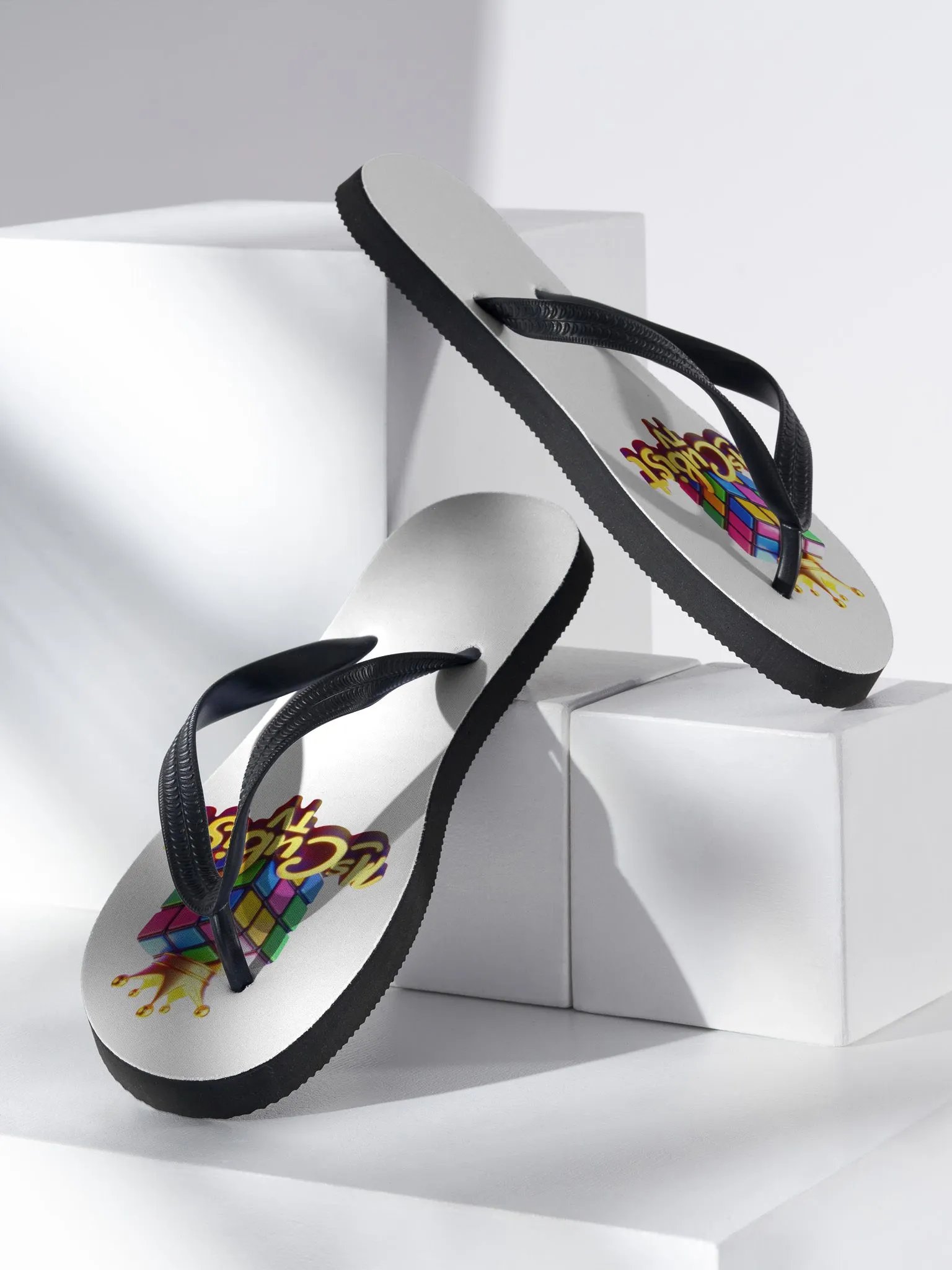 Crowned Cubist Flip-Flops product image (2)