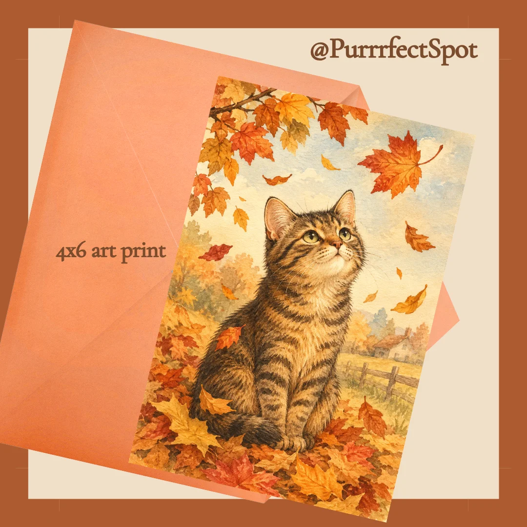The Cat Who Watched the Leaves Art Print product image (2)