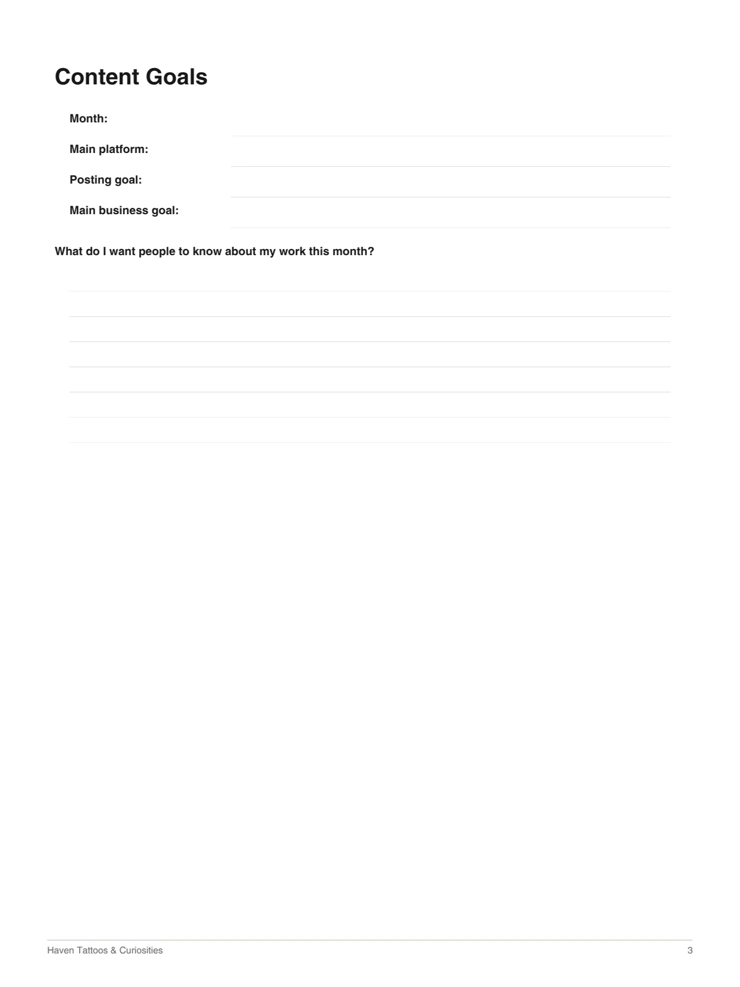 Tattoo Artist Content Creator Pack | Social Media & Content Planning Digital Download product image (2)