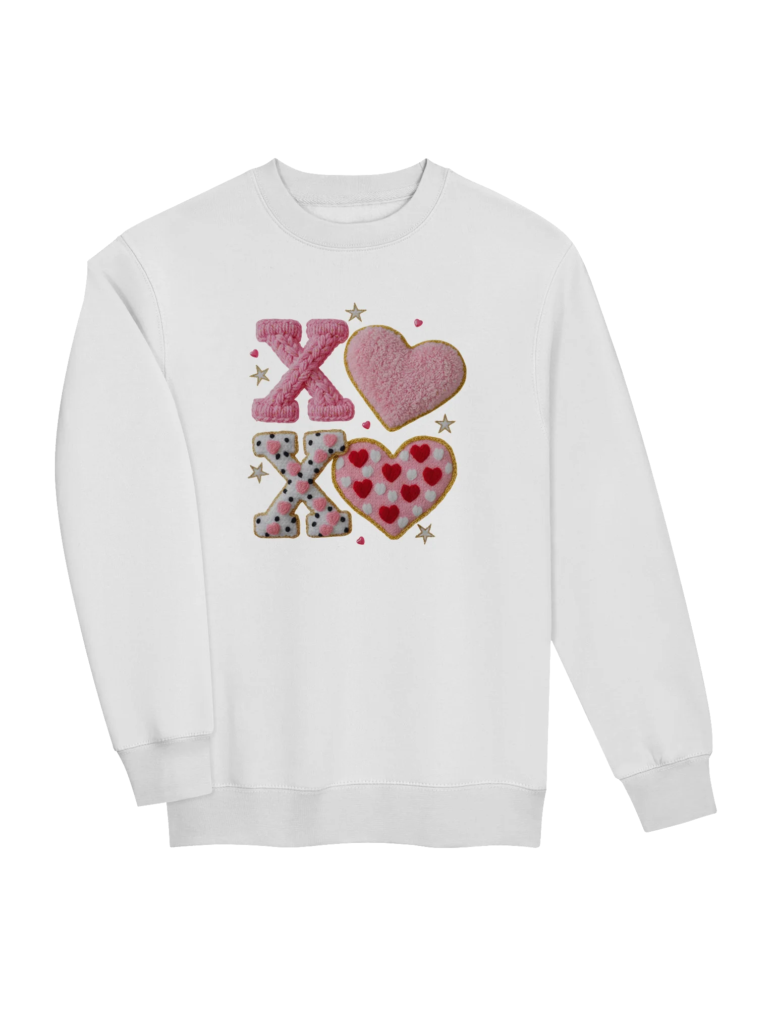 XOXO Hearts Faux Yarn Crewneck Sweatshirt product image (14)