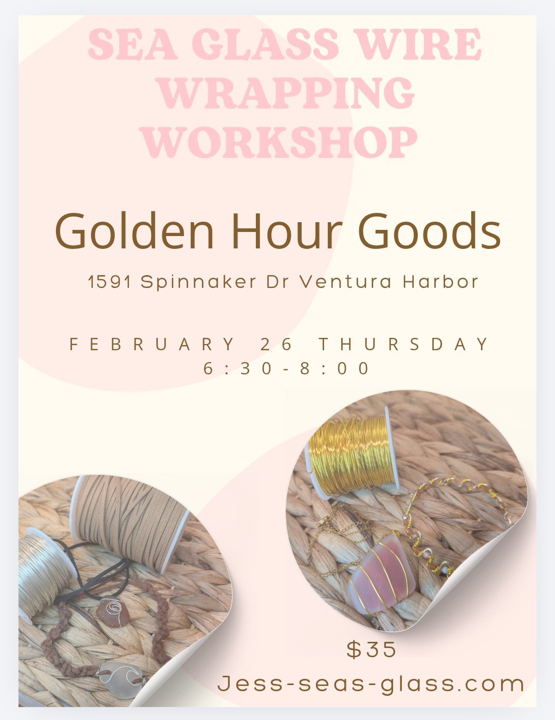 Sea Glass Wire Wrapping Workshop product image (1)