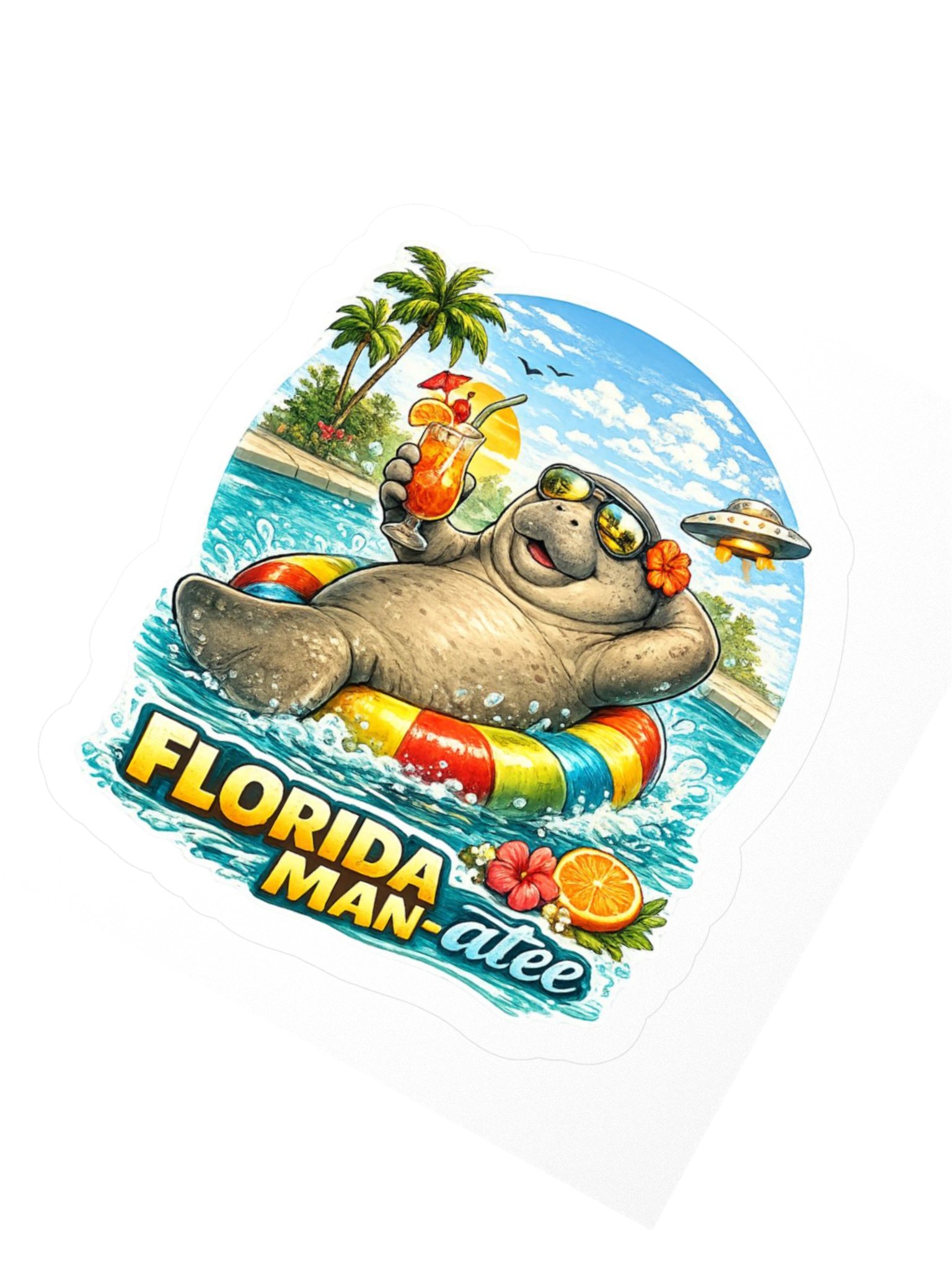 Florida Man-atee Sticker product image (7)
