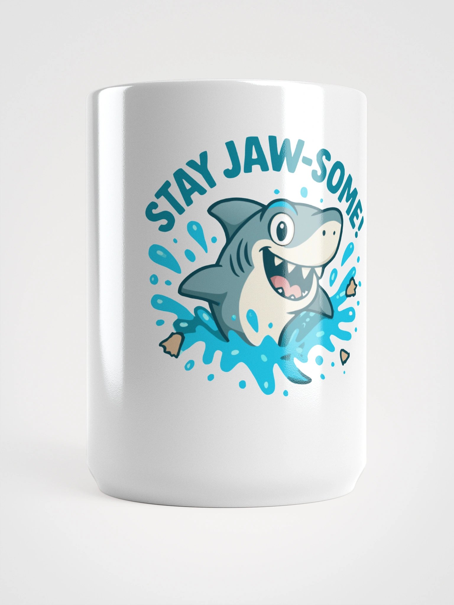 Jaw-some Shark White Glossy Mug product image (6)