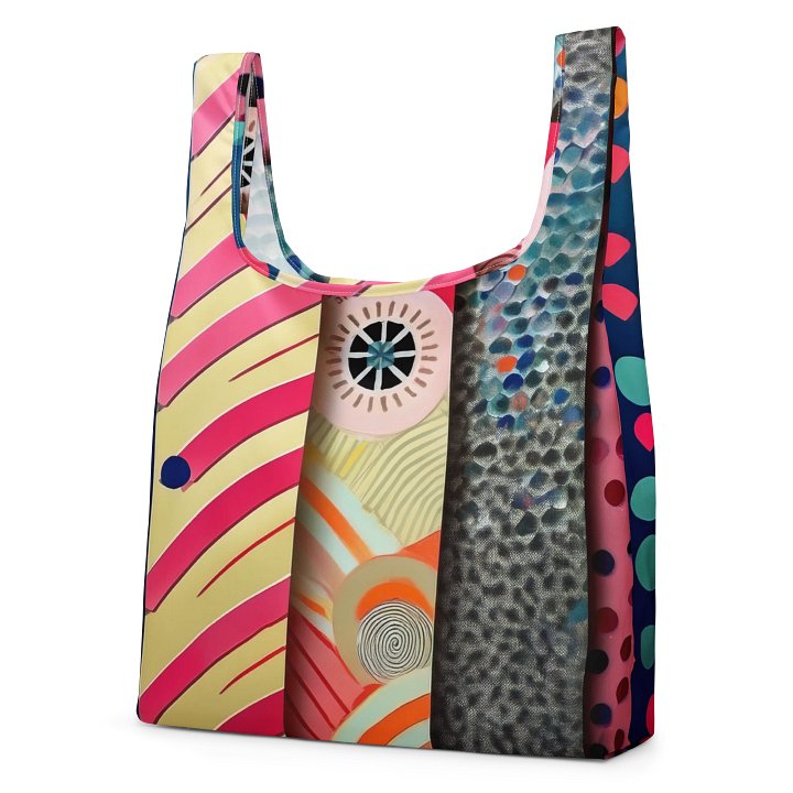 Geometric Fusion Reusable Tote Bag product image (2)