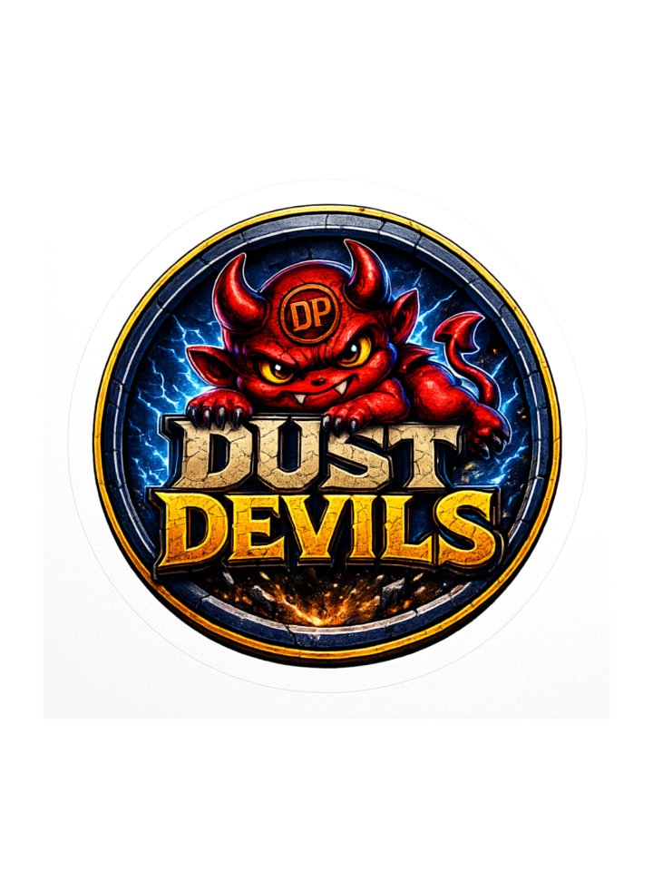 Dust Devils Logo 3" x 3" sticker product image (1)