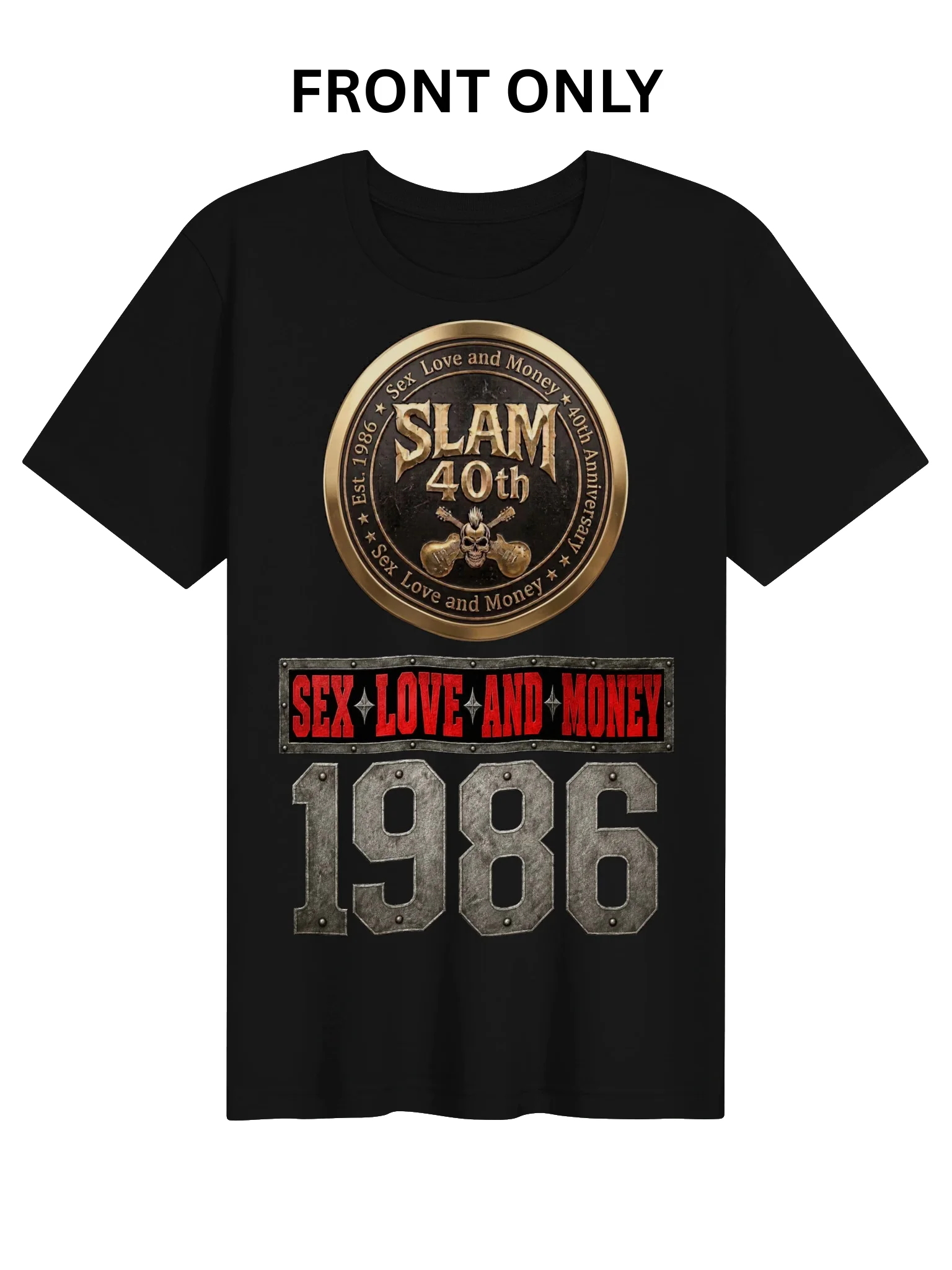 SLAM 40th Anniversary Sex Love and Money Tee product image (1)