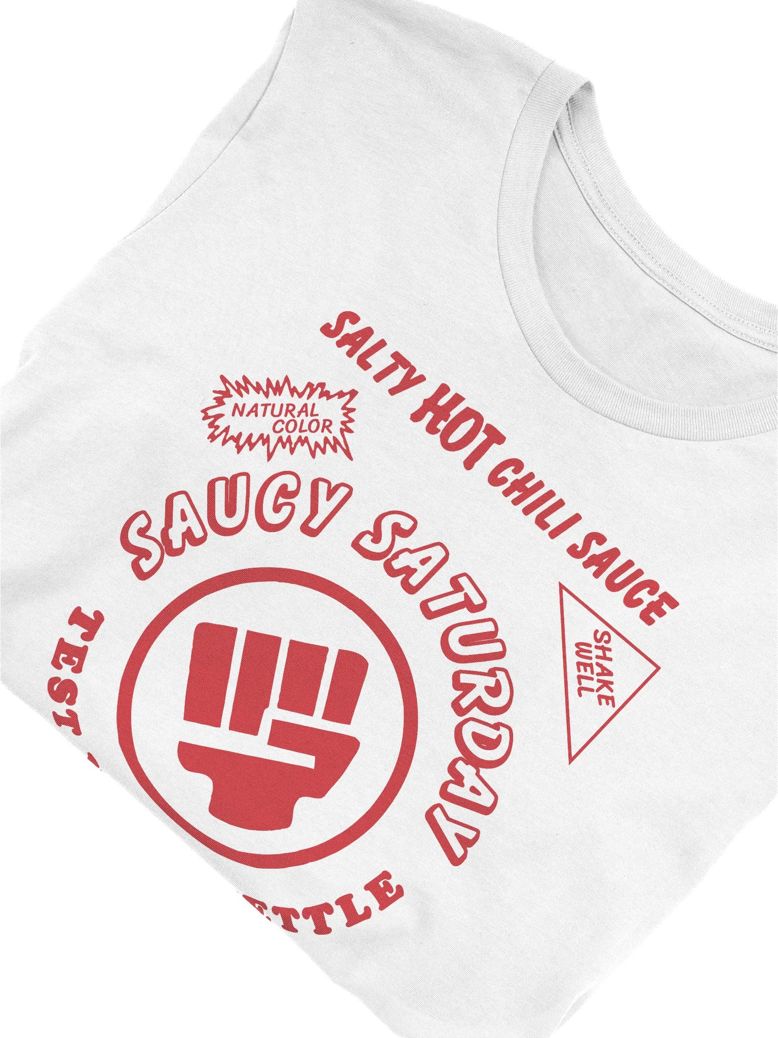 OG Saucy T-SHIRT White or BLACK (Red logo) product image (3)