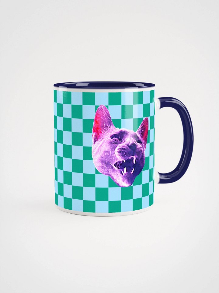 Checkered Gizmo Mug in Turquoise product image (12)