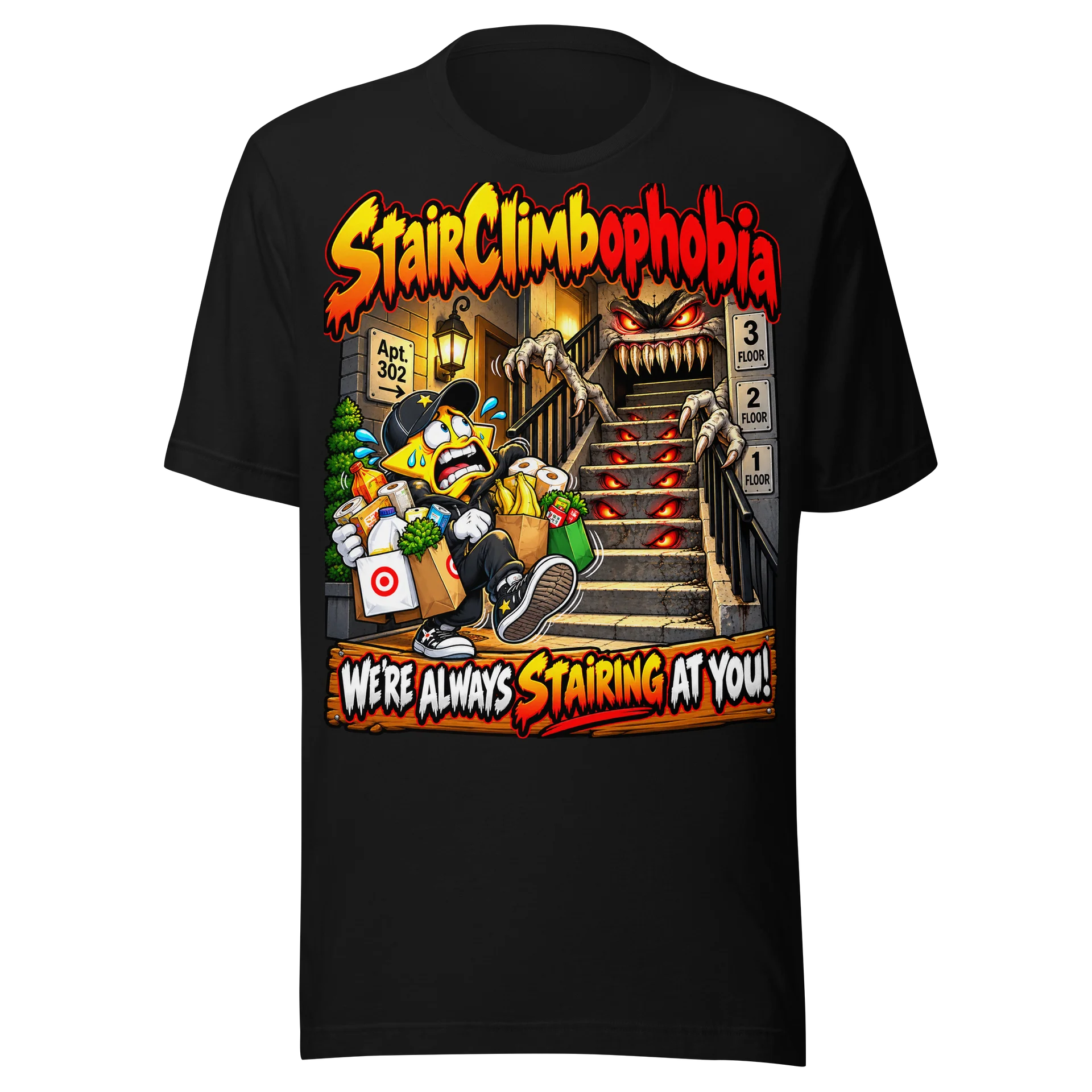 🪜StairClimbophobia – GigStarr Fears T-Shirt product image (1)