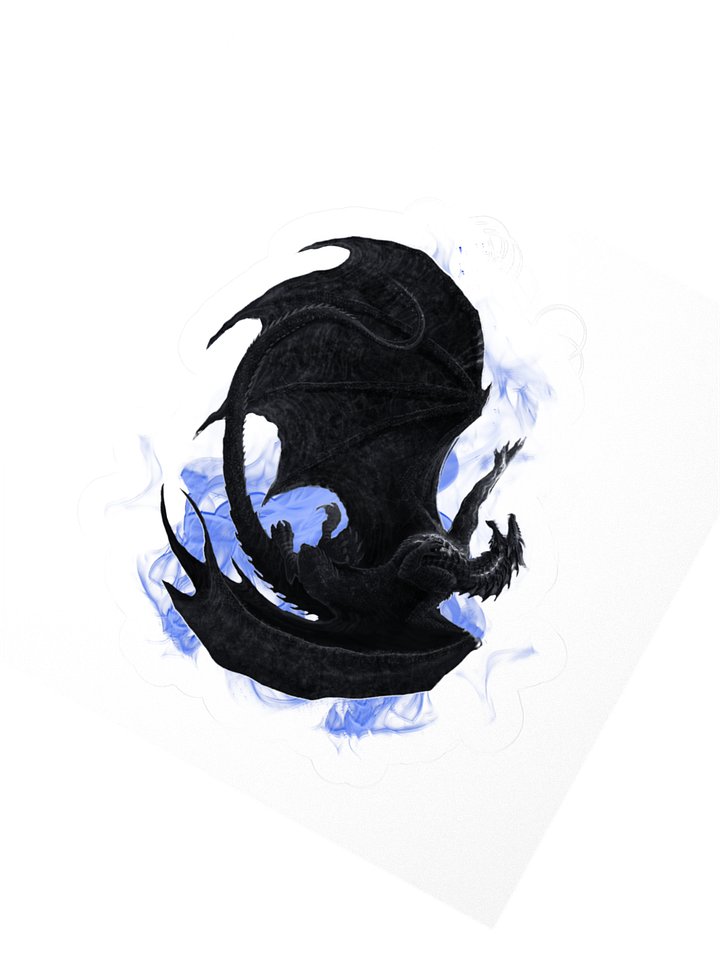 Falling Dragon Kiss Cut Sticker product image (6)