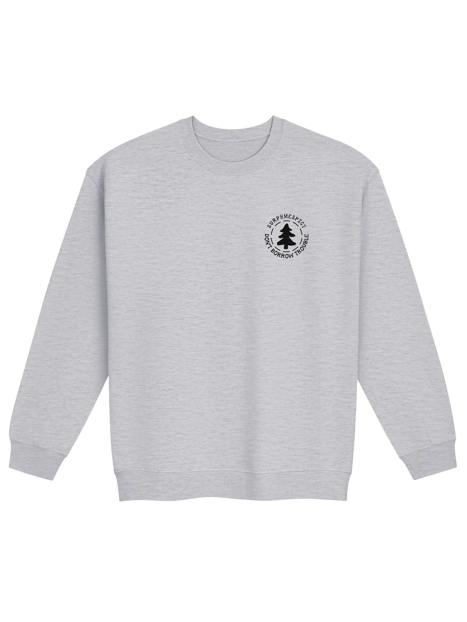 Don't Borrow Trouble Black Graphic Sweatshirt product image (33)