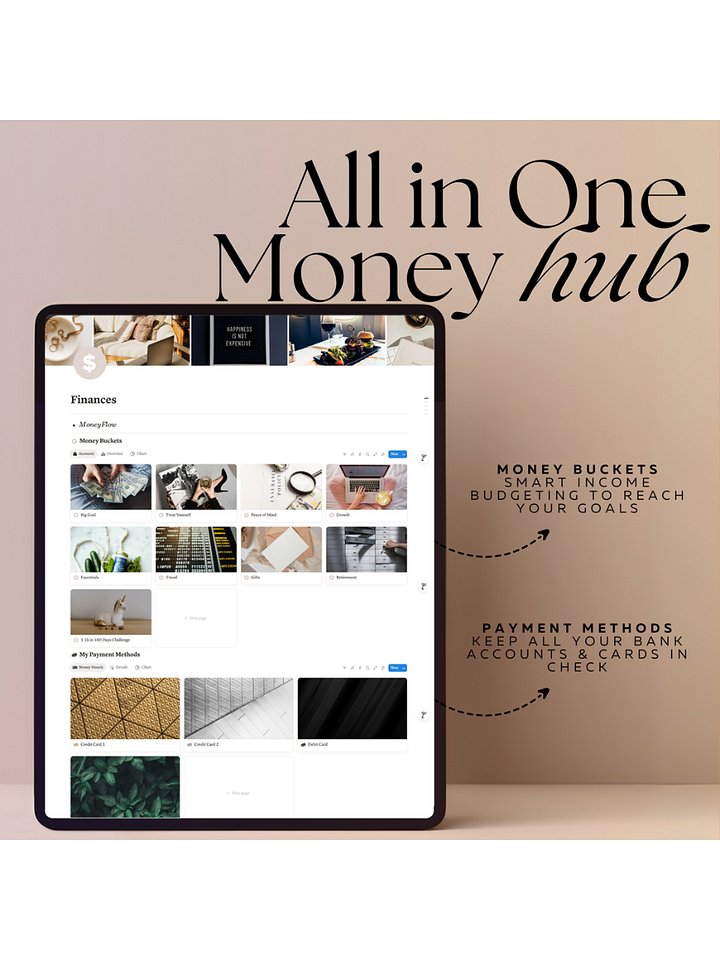 Aesthetic Notion Financial Planner Template product image (2)