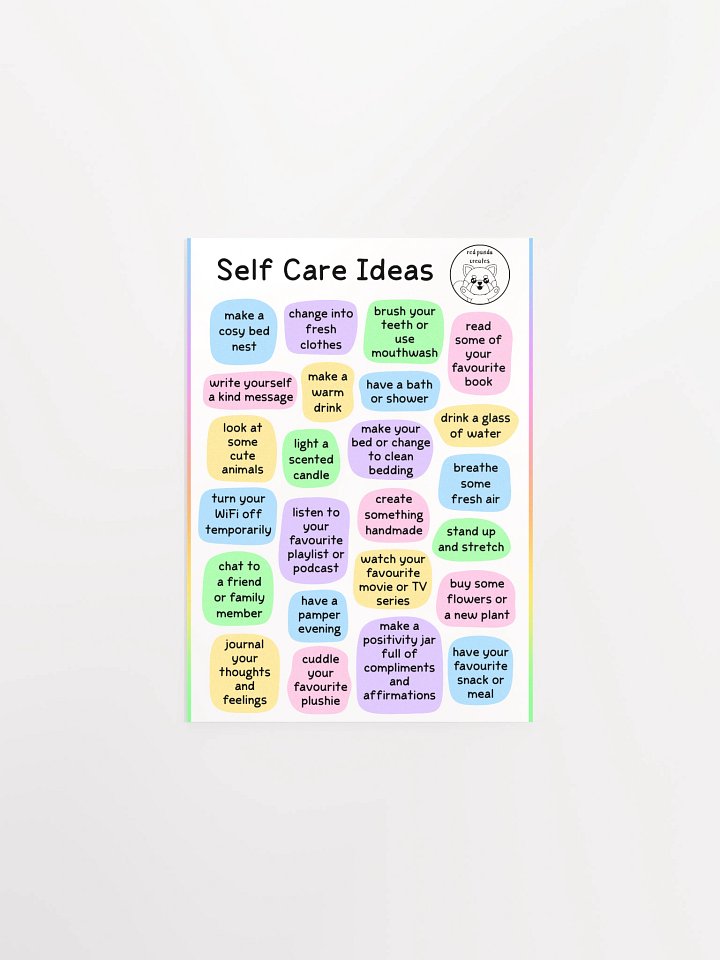 Self-Care Ideas Poster product image (1)