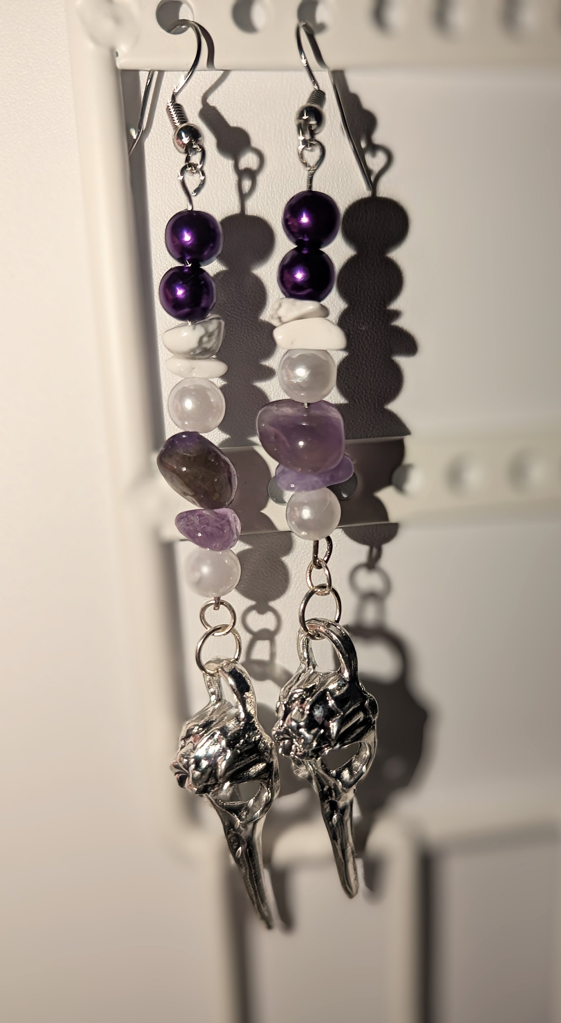 Amethyst Raven Earrings! product image (2)