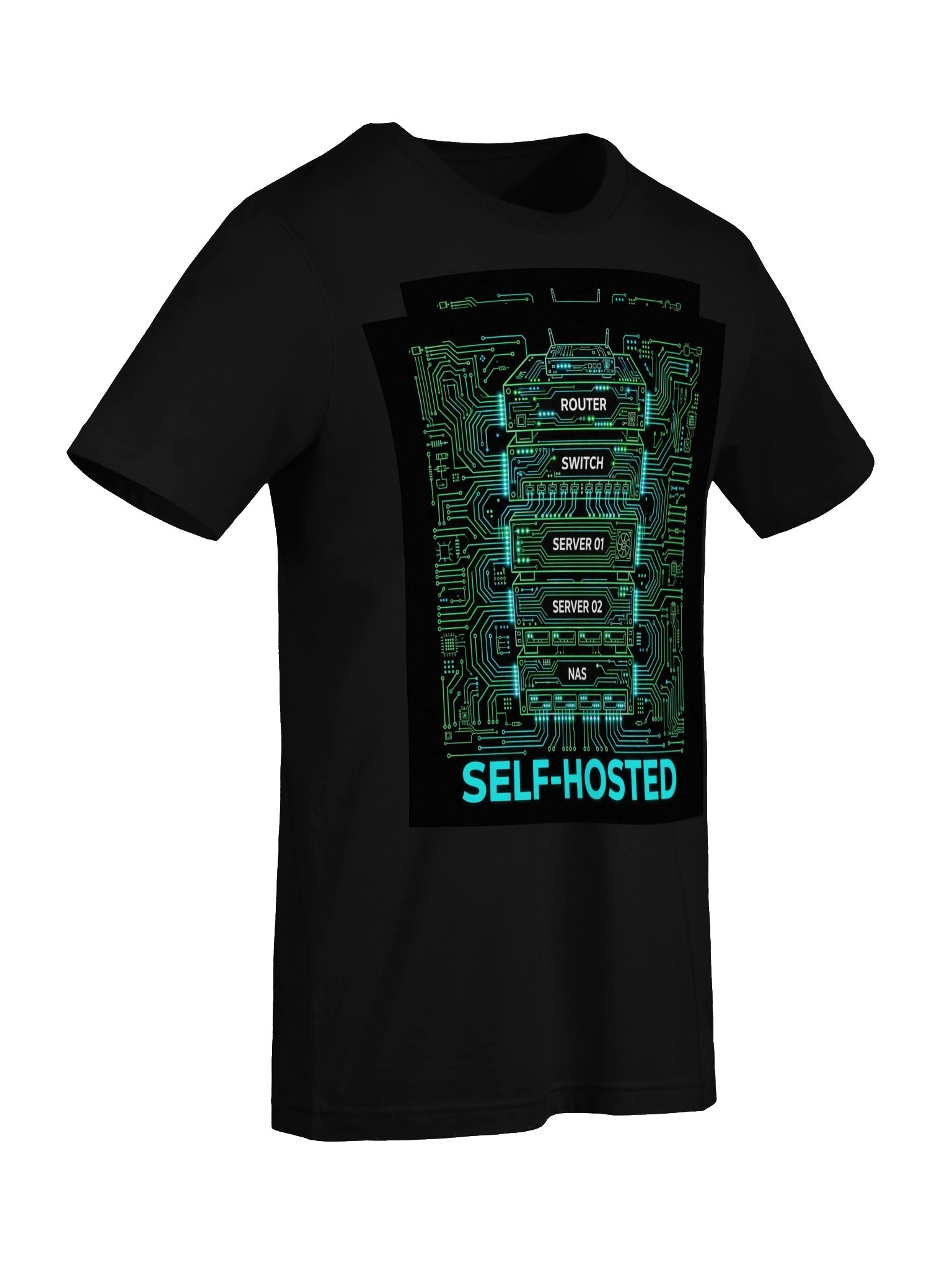 Self-Hosted Server Rack Tee product image (7)