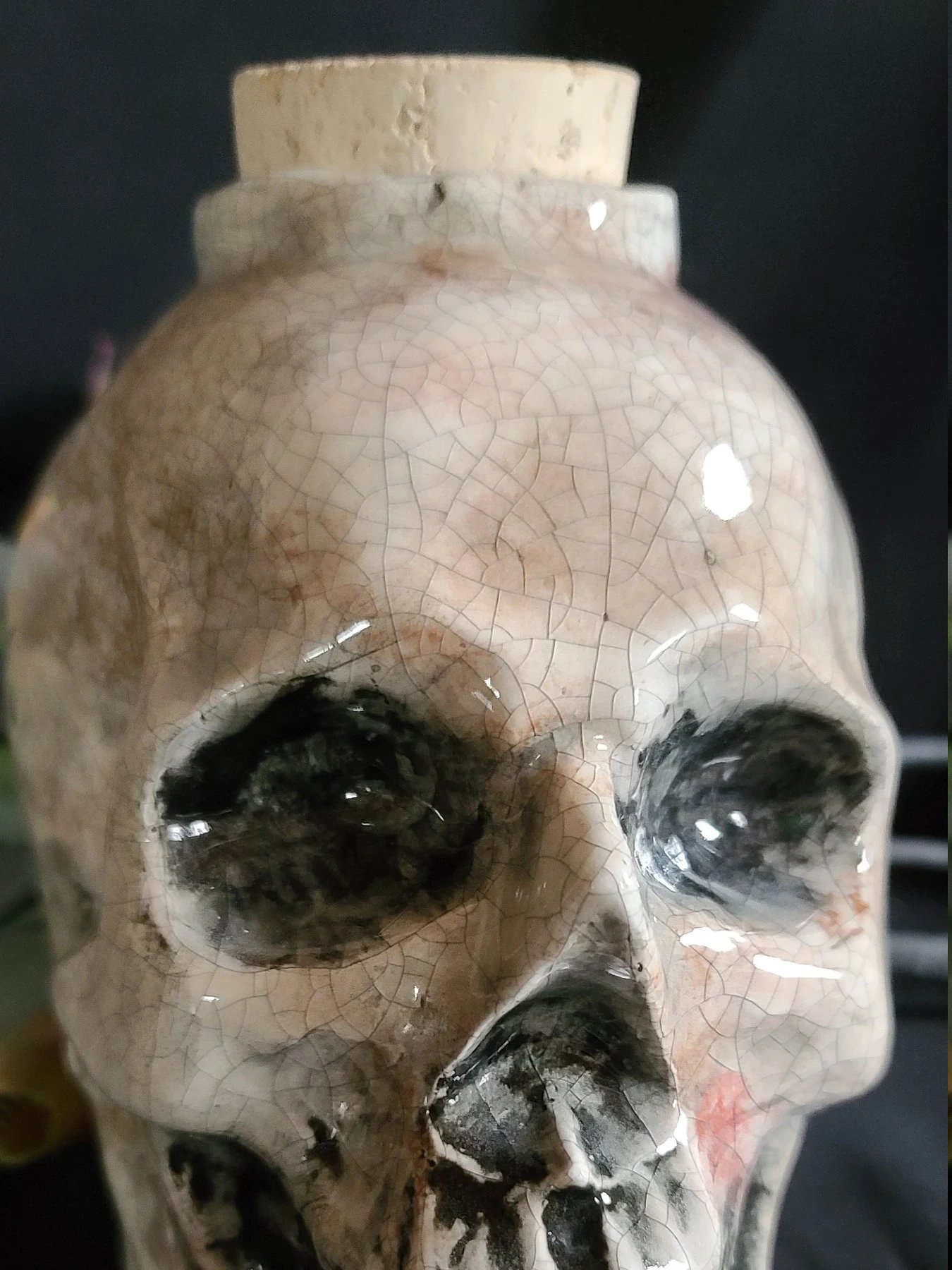 Creepy skull container with cork Bone product image (2)