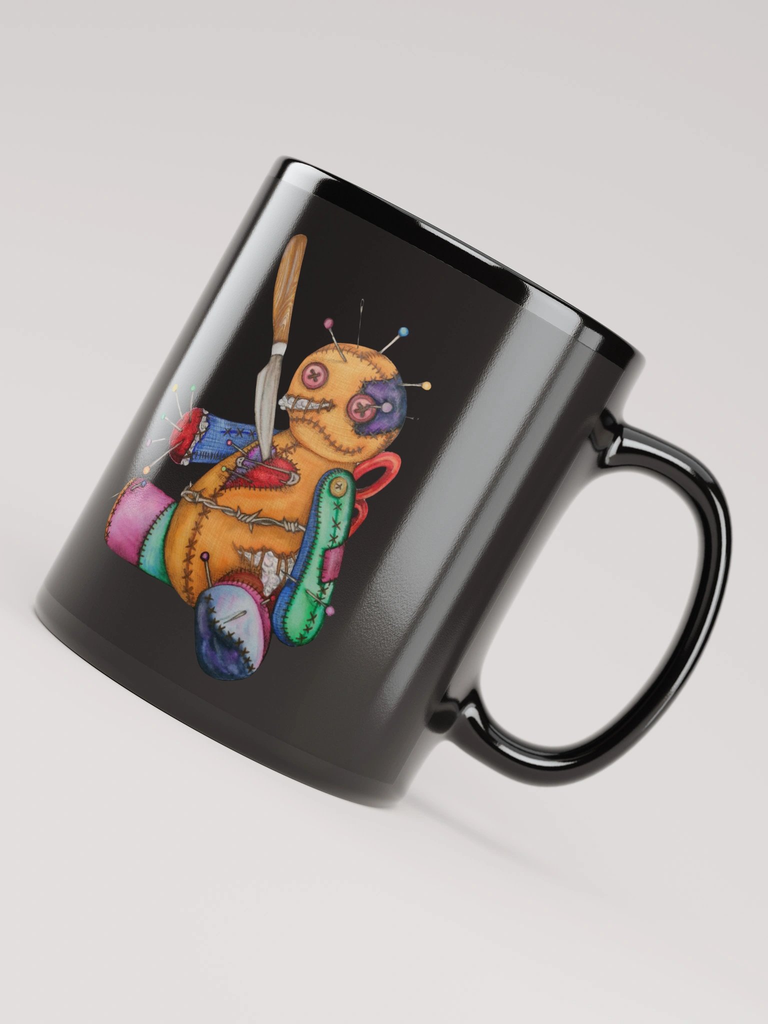 Stitches the Voodoo Doll Patchwork Mug product image (8)