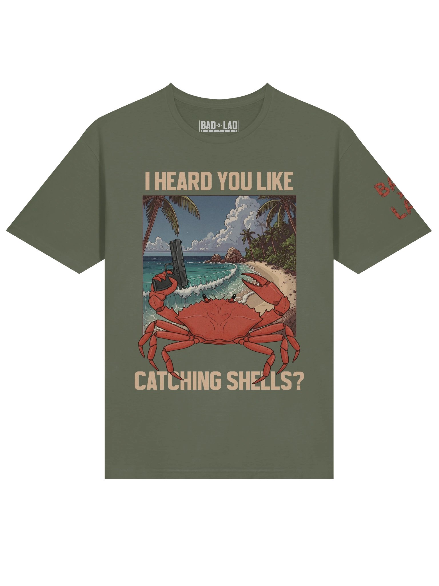 BadxLad - Crab Fights Back T-Shirt 100% Ring-spun cotton product image (3)