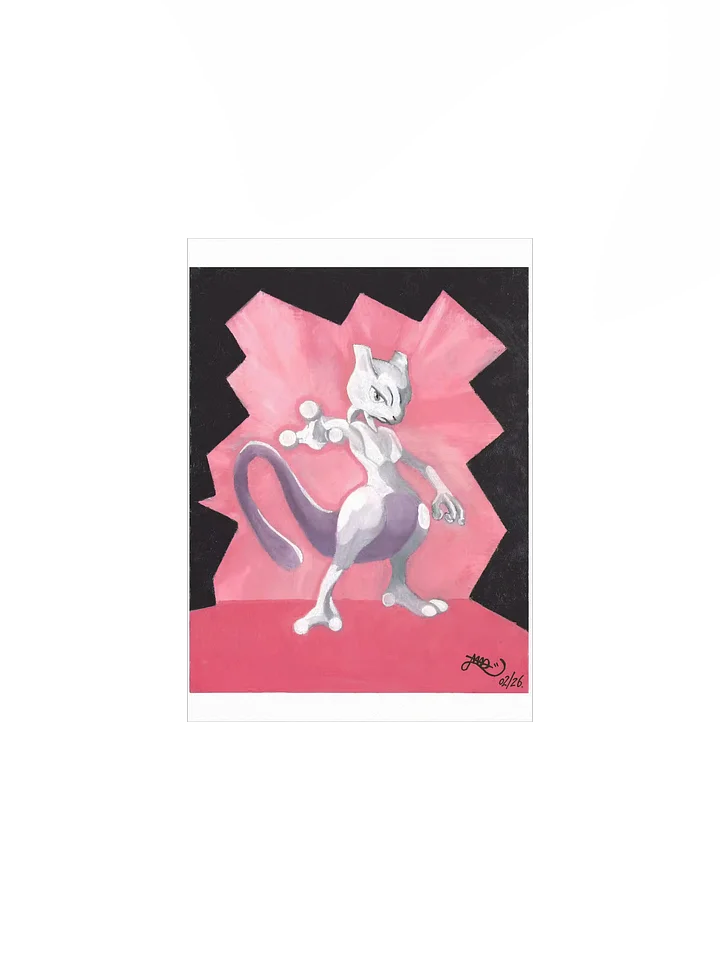 Mewtwo Oil Painting Matte Poster Prints product image (1)