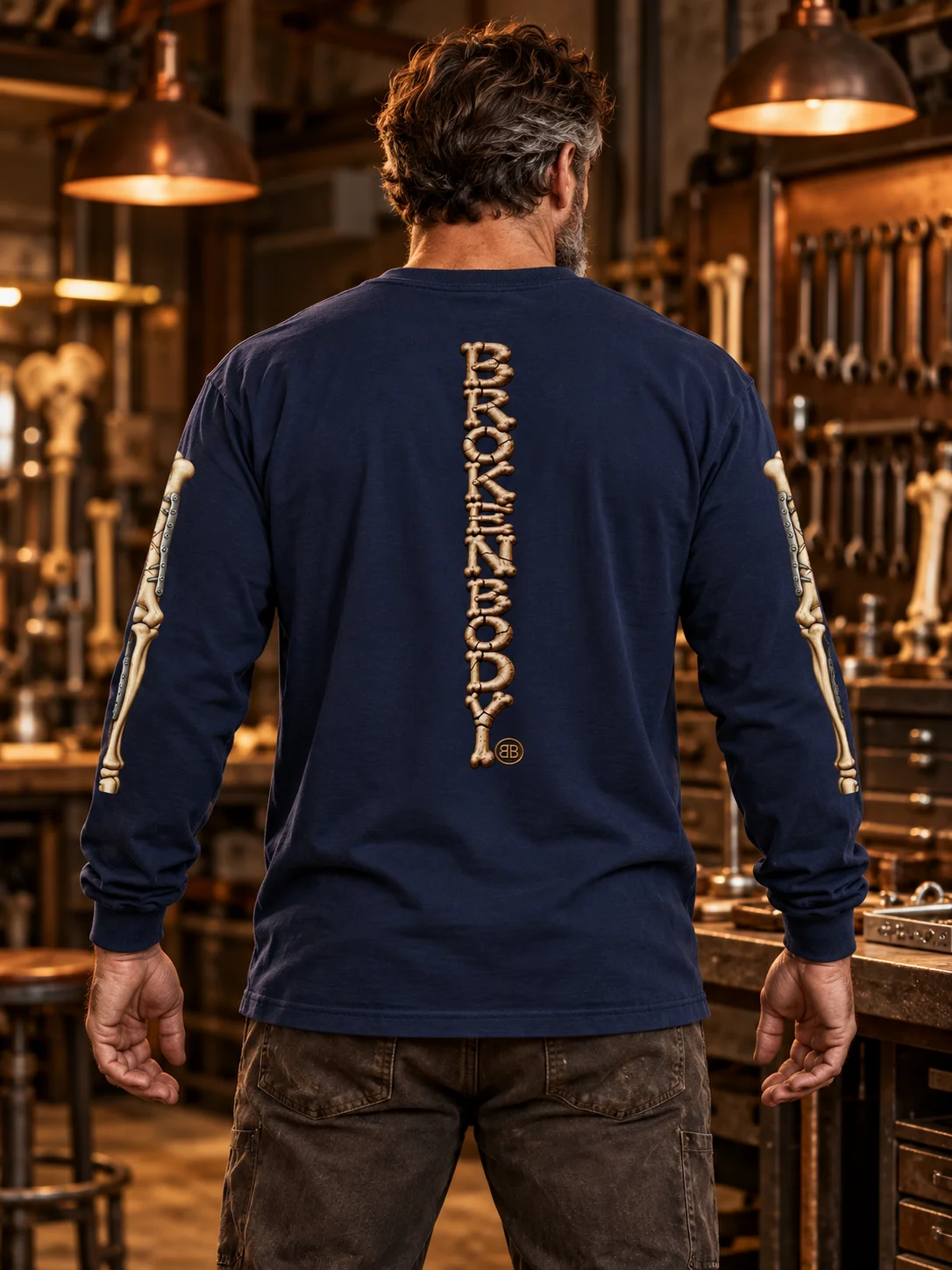 Broken Arms Shirt — Aftermarket Parts Upper & Lower Arms Long-Sleeve Tee | Rebuild Shop product image (2)