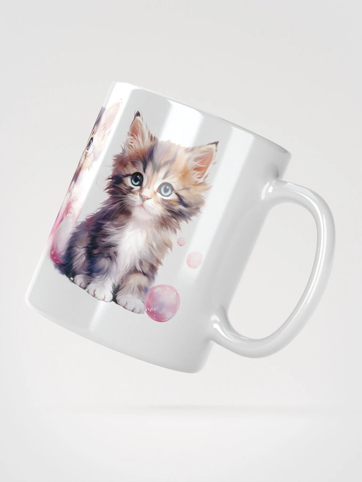 Whimsical Kittens White Glossy Mug product image (3)