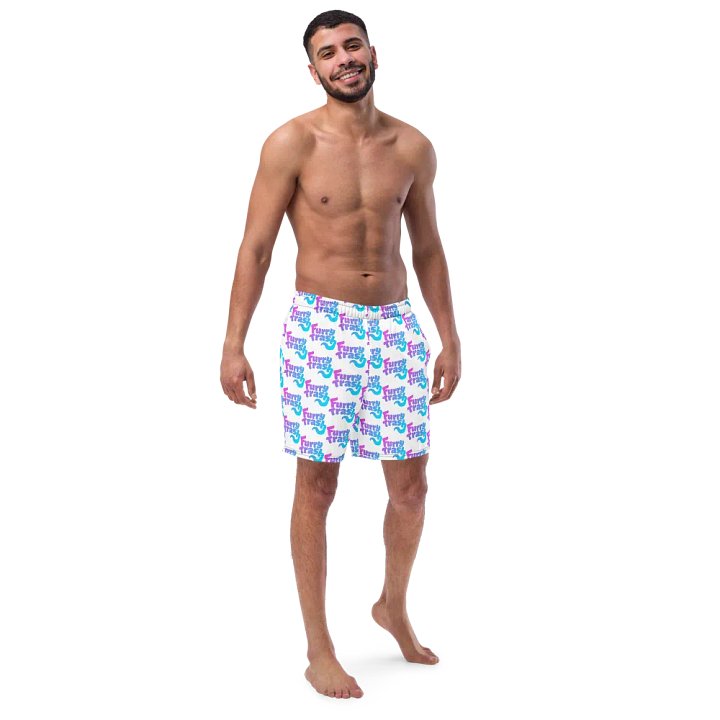 Furry Trash Swimtrunks – Bubble Logo (Twilight on White) product image (1)