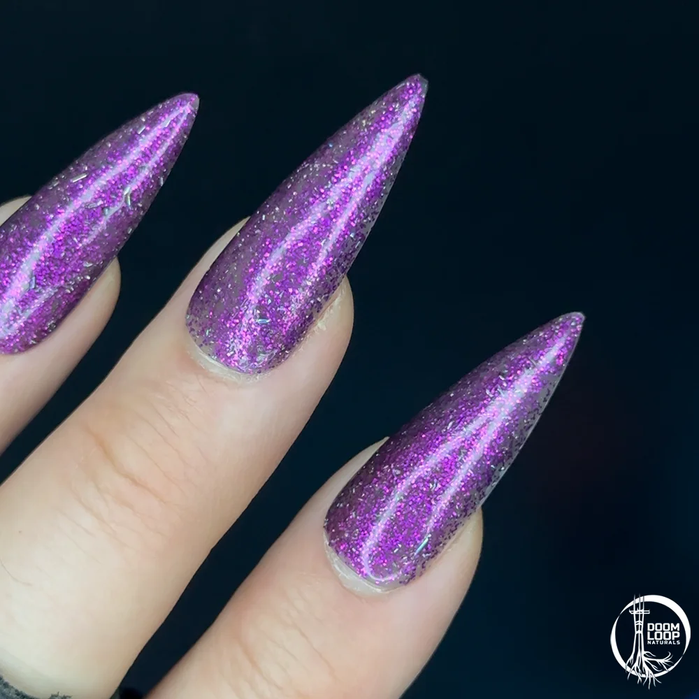 THE INTRUDER - Bruised Fuchsia Glitter Nail Polish product image (5)