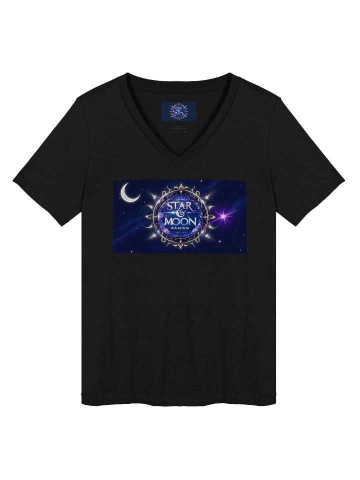 Star & Moon Gaming Logo V‑Neck Tee product image (1)