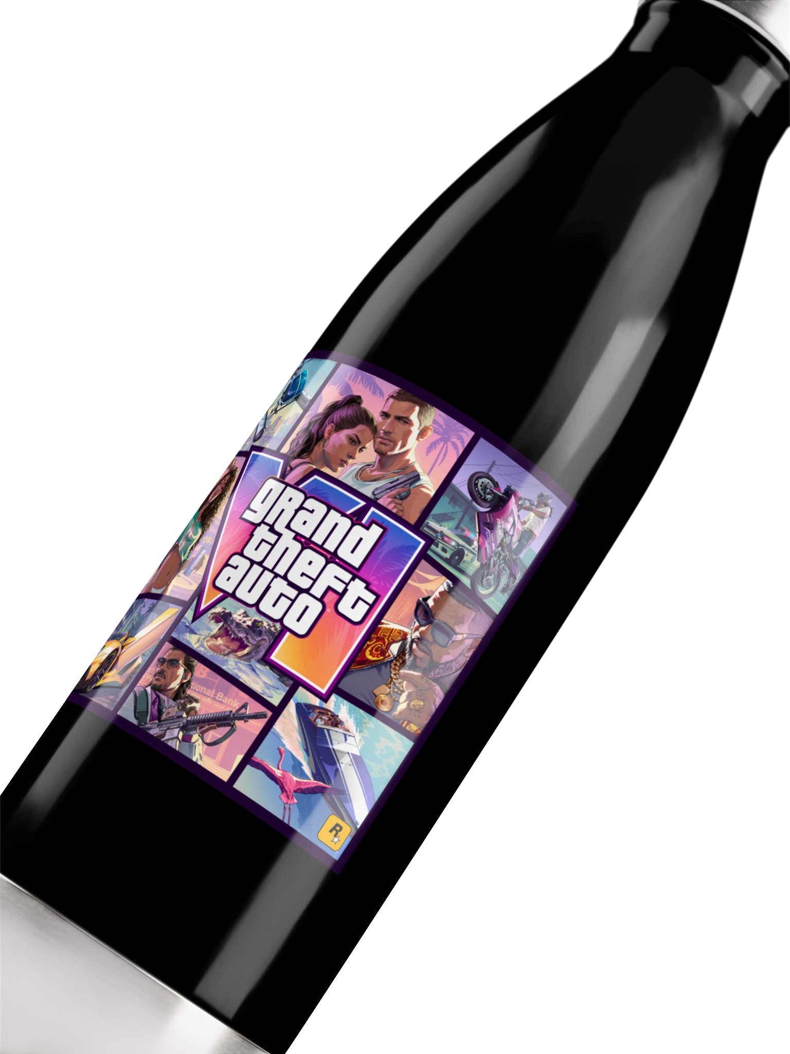 GTA VI Inspired Cover Art Stainless Steel Water Bottle product image (10)