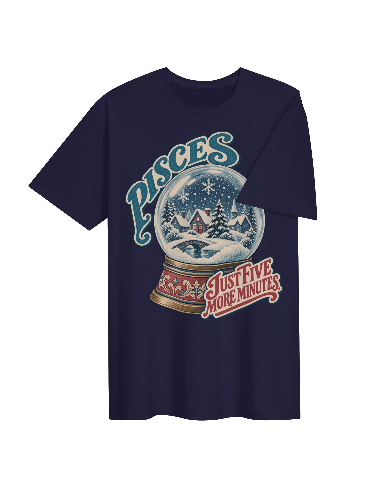 Pisces Just Five More Minutes Christmas T-Shirt product image (4)