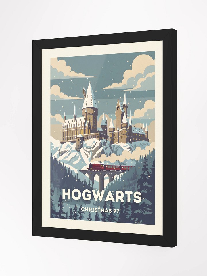 Magical School Christmas Holliday Festive Vintage Travel Poster product image (7)