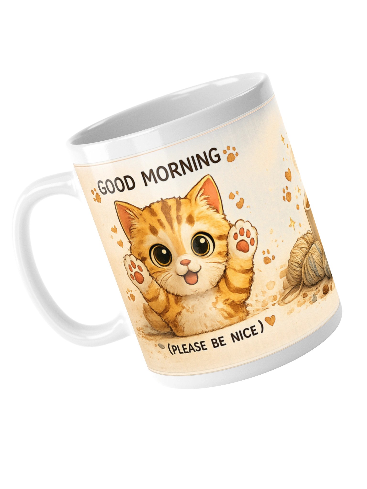 Beans Good Morning, Please Be Nice Kitten Mug product image (5)