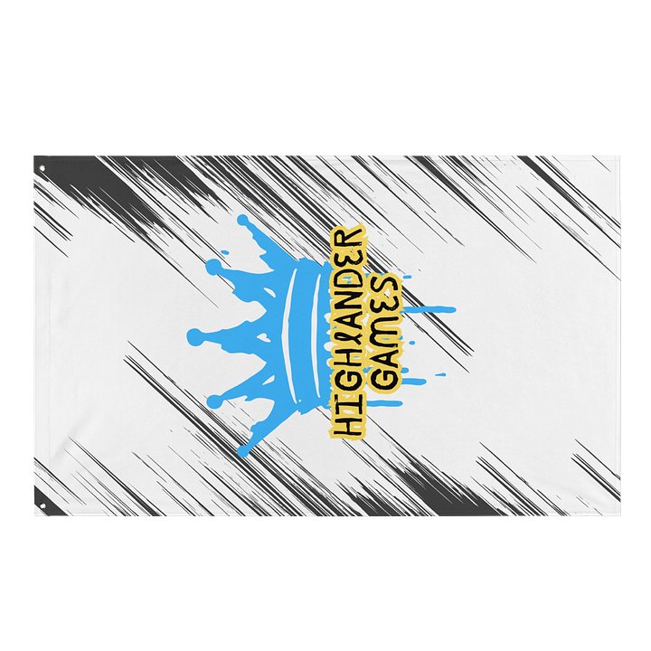 HIGHANDER GAMES Crown Flag — All‑Over Print product image (1)