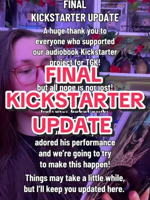 I was supposed to film more content today but I’ve been a little down over the whole thing, so please accept my text-based Kickstarter update while I re-charge from marketing burnout and get my energy back to give this another try! Making my books accessible to my audience is incredibly important to me, as is supporting human narration, and we’re working on a longer-term plan for how we can bring THE GIFTED KING to audiobook for you 🐲🔥⚔️ updates will be shared here and on Insta! Also, to my knowledge, when a Kickstarter project doesn’t reach funding, no one is charged—so no worries, you shouldn’t see any final payments go through. #thegiftedking #indieauthor #audiobooks #lifeupdate #updates 