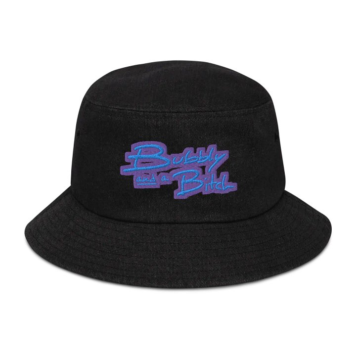Bubbly and a B*tch (violet) denim bucket hat product image (1)
