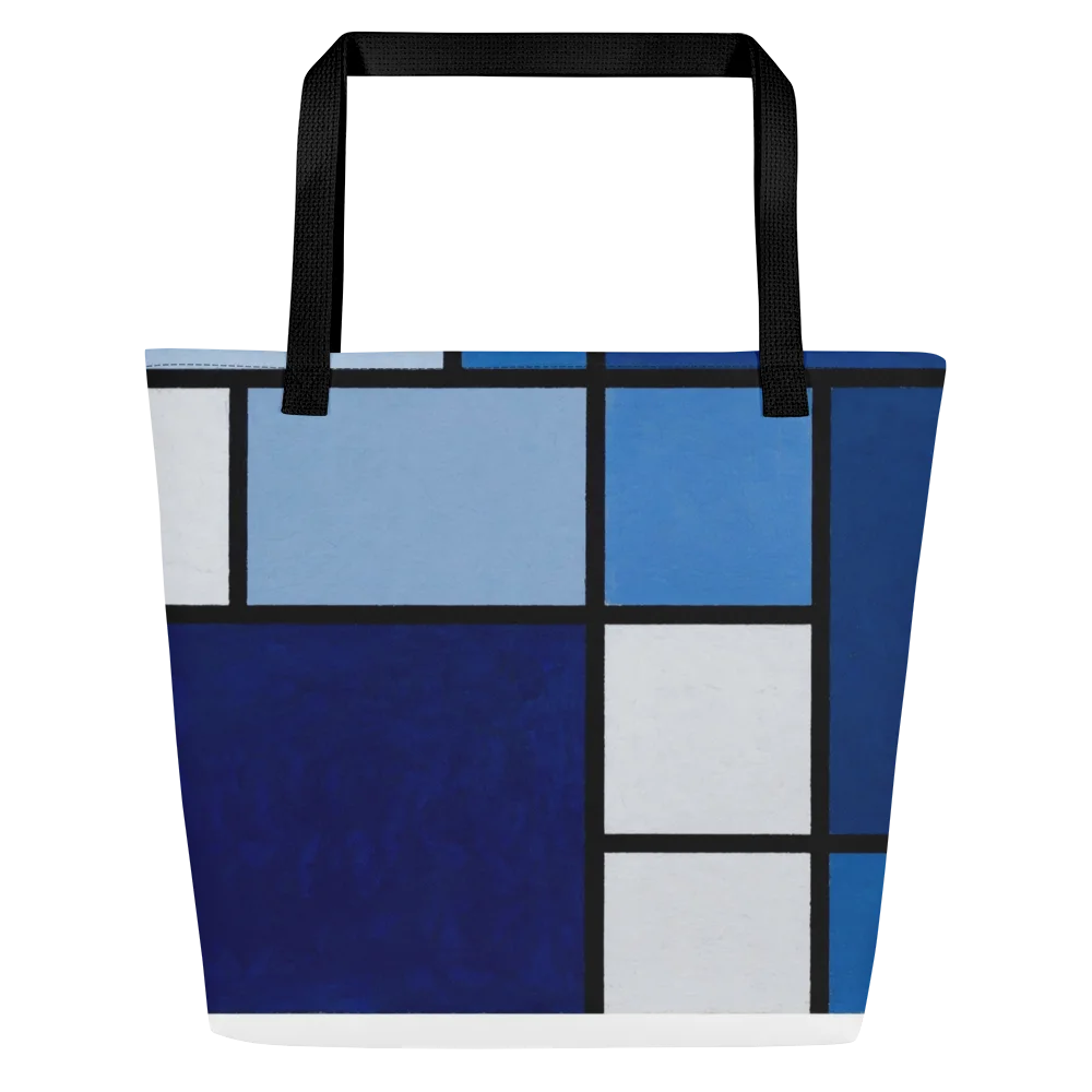 Blue Grid Abstract Tote Bag product image (3)