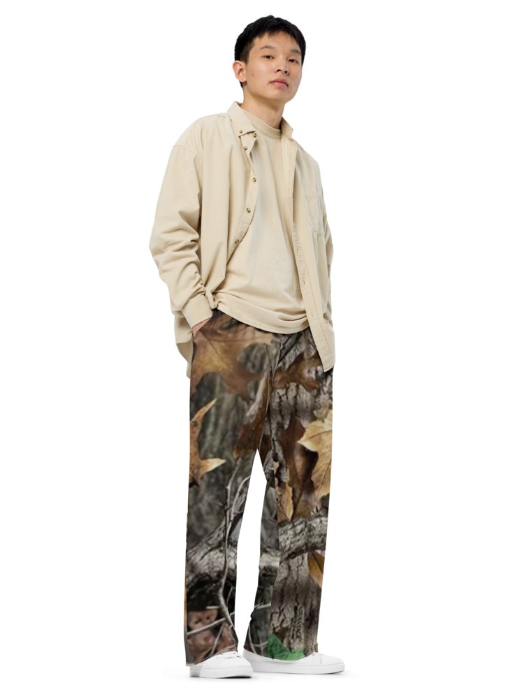 All-over print unisex wide-leg pants Camo product image (1)