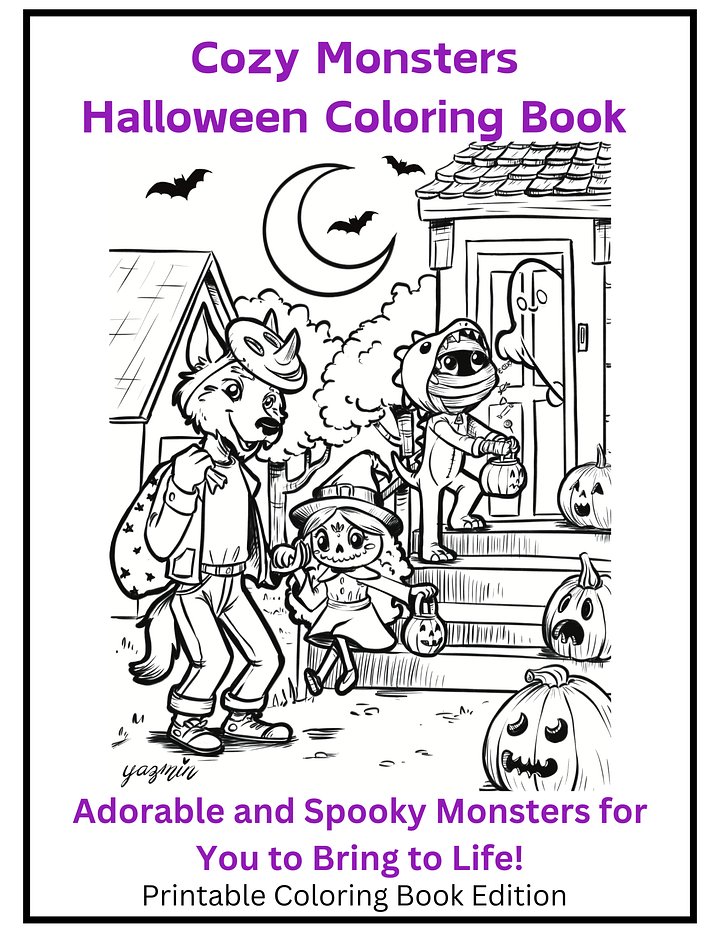*Cozy Monsters Halloween Printable Coloring Book – Perfect for Spooky Fun! product image (1)