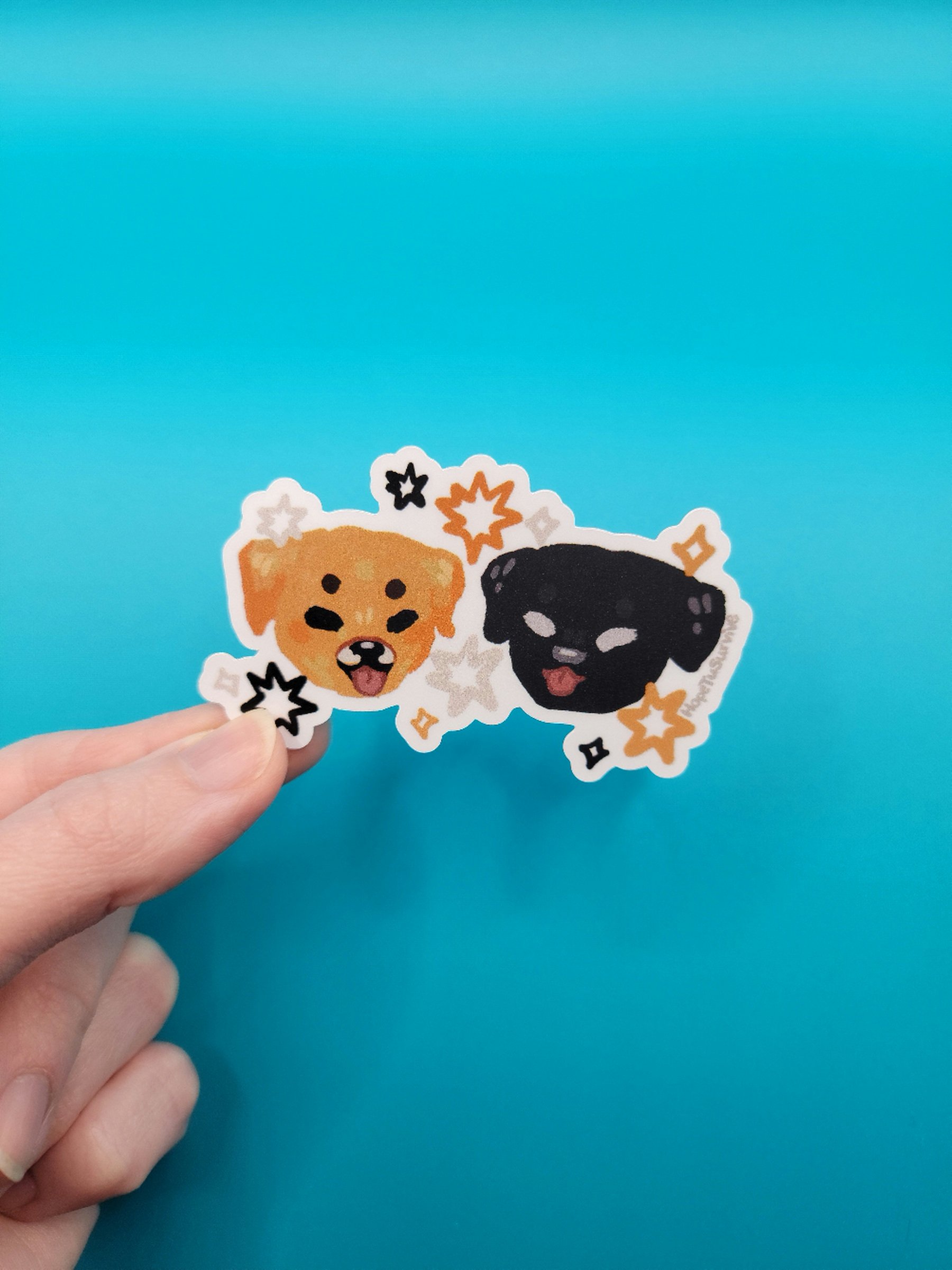 Starry Curry and Otis Vinyl Sticker product image (2)