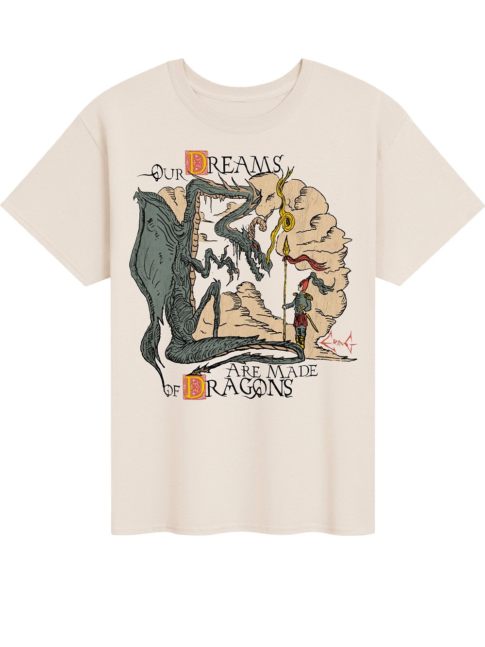 *New* Our Dreams are made of Dragons - Classic T-Shirt (Natural Cream) product image (1)