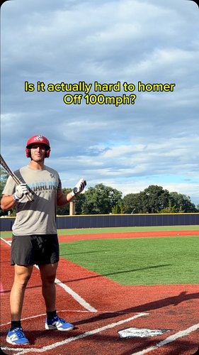 Is hitting a Home Run off 100mph really that hard?
#baseball #homerun #viral #fyp