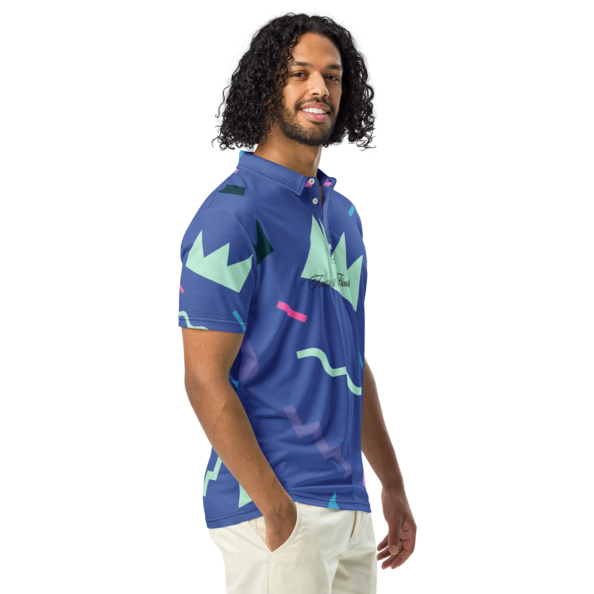 F&F Script 92 Crowns Slim Fit Polo Shirt product image (1)