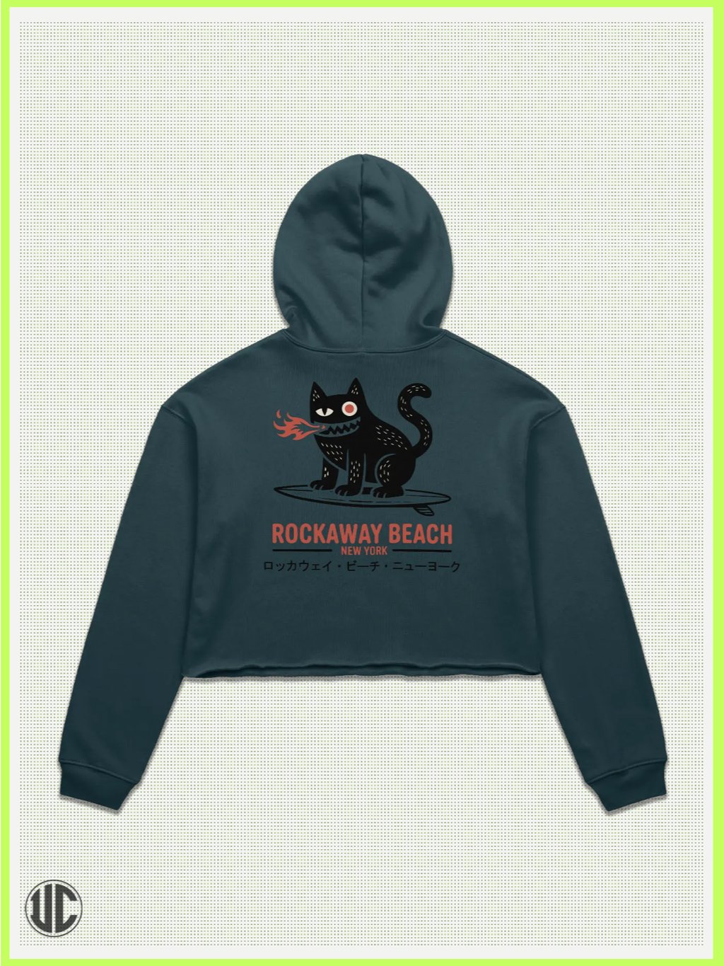 UnkoCon – Rockaway Beach NY Surfer Crop Hoodie product image (1)